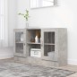 vidaXL Vitrinenschrank Betongrau 120x30,5x70 cm Holzwerkstoff vidaXL Vitrinenschrank Betongrau 120x30,5x70 cm Holzwerkstoff