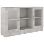 vidaXL Vitrinenschrank Betongrau 120x30,5x70 cm Holzwerkstoff vidaXL Vitrinenschrank Betongrau 120x30,5x70 cm Holzwerkstoff