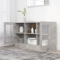 vidaXL Vitrinenschrank Betongrau 120x30,5x70 cm Holzwerkstoff vidaXL Vitrinenschrank Betongrau 120x30,5x70 cm Holzwerkstoff