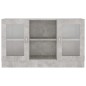 vidaXL Vitrinenschrank Betongrau 120x30,5x70 cm Holzwerkstoff vidaXL Vitrinenschrank Betongrau 120x30,5x70 cm Holzwerkstoff