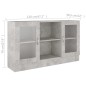 vidaXL Vitrinenschrank Betongrau 120x30,5x70 cm Holzwerkstoff vidaXL Vitrinenschrank Betongrau 120x30,5x70 cm Holzwerkstoff
