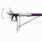 Massagetisch Klappbar 2 Zonen Aluminium Weiß und Lila Massagetisch Klappbar 2 Zonen Aluminium Weiß und Lila