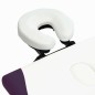 Massagetisch Klappbar 2 Zonen Aluminium Weiß und Lila Massagetisch Klappbar 2 Zonen Aluminium Weiß und Lila