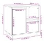vidaXL Nachttisch Weiß 50x34x50 cm Massivholz Kiefer vidaXL Nachttisch Weiß 50x34x50 cm Massivholz Kiefer