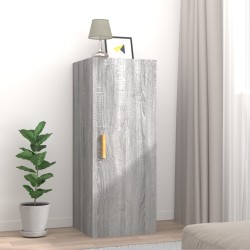 vidaXL Wandschrank Grau Sonoma 34,5x34x90 cm Holzwerkstoff