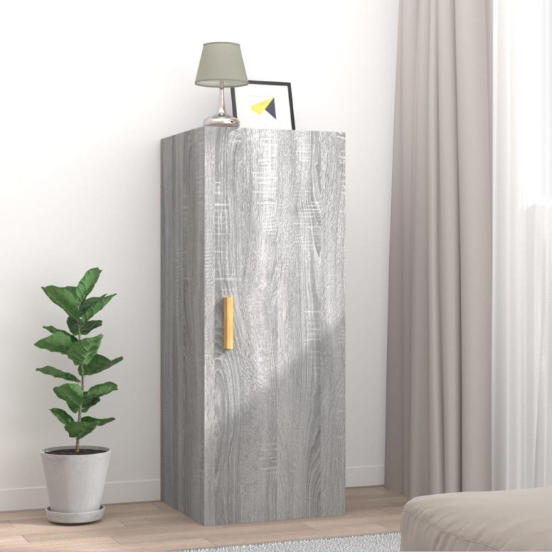 vidaXL Wandschrank Grau Sonoma 34,5x34x90 cm Holzwerkstoff vidaXL Wandschrank Grau Sonoma 34,5x34x90 cm Holzwerkstoff