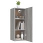 vidaXL Wandschrank Grau Sonoma 34,5x34x90 cm Holzwerkstoff vidaXL Wandschrank Grau Sonoma 34,5x34x90 cm Holzwerkstoff