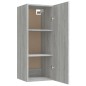 vidaXL Wandschrank Grau Sonoma 34,5x34x90 cm Holzwerkstoff vidaXL Wandschrank Grau Sonoma 34,5x34x90 cm Holzwerkstoff