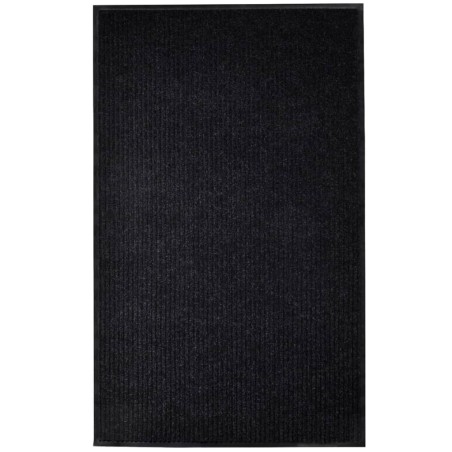 vidaXL Türmatte Schwarz 117x220 cm PVC