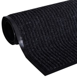 vidaXL Türmatte Schwarz 117x220 cm PVC