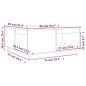 vidaXL Couchtisch Weiß 80x81x36,5 cm Massivholz Kiefer vidaXL Couchtisch Weiß 80x81x36,5 cm Massivholz Kiefer