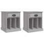 vidaXL Nachttische 2 Stk. Grau Sonoma 43x36x50 cm vidaXL Nachttische 2 Stk. Grau Sonoma 43x36x50 cm