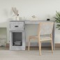vidaXL Schreibtisch mit Schublade Betongrau 115x50x75 cm Holzwerkstoff vidaXL Schreibtisch mit Schublade Betongrau 115x50x75 cm Holzwerkstoff
