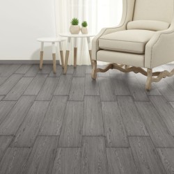 vidaXL PVC Laminat Dielen Selbstklebend 2,51 m² 2 mm Dunkelgrau