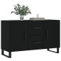 vidaXL Sideboard Schwarz 100x36x60 cm Holzwerkstoff vidaXL Sideboard Schwarz 100x36x60 cm Holzwerkstoff