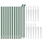 vidaXL Maschendrahtzaun mit Bodenhülsen Grün 1,1x25 m vidaXL Maschendrahtzaun mit Bodenhülsen Grün 1,1x25 m