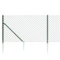 vidaXL Maschendrahtzaun mit Bodenhülsen Grün 1,1x25 m vidaXL Maschendrahtzaun mit Bodenhülsen Grün 1,1x25 m