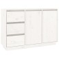 vidaXL Sideboard Weiß 111x34x75 cm Massivholz Kiefer vidaXL Sideboard Weiß 111x34x75 cm Massivholz Kiefer