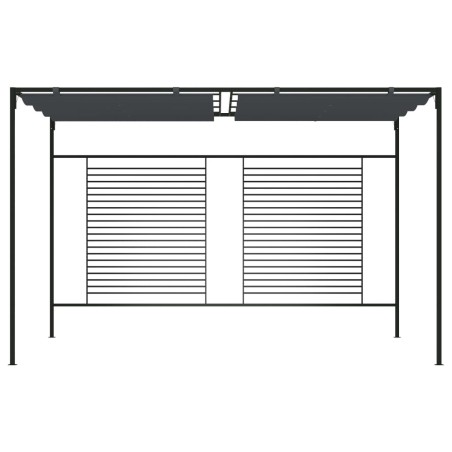 vidaXL Pavillon mit Ausziehbarem Dach 4x3x2,3 m Anthrazit 180 g/m²