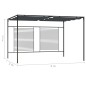 vidaXL Pavillon mit Ausziehbarem Dach 4x3x2,3 m Anthrazit 180 g/m² vidaXL Pavillon mit Ausziehbarem Dach 4x3x2,3 m Anthrazit 180 g/m²