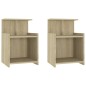 vidaXL Nachttische 2 Stk. Sonoma-Eiche 40x35x60 cm Holzwerkstoff vidaXL Nachttische 2 Stk. Sonoma-Eiche 40x35x60 cm Holzwerkstoff