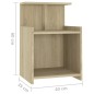 vidaXL Nachttische 2 Stk. Sonoma-Eiche 40x35x60 cm Holzwerkstoff vidaXL Nachttische 2 Stk. Sonoma-Eiche 40x35x60 cm Holzwerkstoff