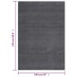 vidaXL Teppich Waschbar Flauschig Kurzflor 160x230 Rutschfest Anthrazi