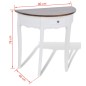 vidaXL Konsolentisch mit Schublade und Brauner Tischplatte Halbrund vidaXL Konsolentisch mit Schublade und Brauner Tischplatte Halbrund