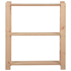 vidaXL Lagerregal mit 3 Böden 80x28,5x90 cm Massivholz Kiefer