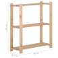 vidaXL Lagerregal mit 3 Böden 80x28,5x90 cm Massivholz Kiefer vidaXL Lagerregal mit 3 Böden 80x28,5x90 cm Massivholz Kiefer