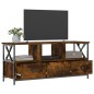 vidaXL TV-Schrank Räuchereiche 102x33x45 cm Holzwerkstoff & Eisen vidaXL TV-Schrank Räuchereiche 102x33x45 cm Holzwerkstoff & Eisen