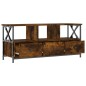 vidaXL TV-Schrank Räuchereiche 102x33x45 cm Holzwerkstoff & Eisen vidaXL TV-Schrank Räuchereiche 102x33x45 cm Holzwerkstoff & Eisen