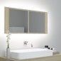 vidaXL LED-Bad-Spiegelschrank Sonoma-Eiche 100x12x45 cm Acryl vidaXL LED-Bad-Spiegelschrank Sonoma-Eiche 100x12x45 cm Acryl