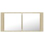 vidaXL LED-Bad-Spiegelschrank Sonoma-Eiche 100x12x45 cm Acryl vidaXL LED-Bad-Spiegelschrank Sonoma-Eiche 100x12x45 cm Acryl