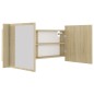 vidaXL LED-Bad-Spiegelschrank Sonoma-Eiche 100x12x45 cm Acryl vidaXL LED-Bad-Spiegelschrank Sonoma-Eiche 100x12x45 cm Acryl