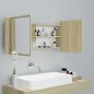 vidaXL LED-Bad-Spiegelschrank Sonoma-Eiche 100x12x45 cm Acryl vidaXL LED-Bad-Spiegelschrank Sonoma-Eiche 100x12x45 cm Acryl