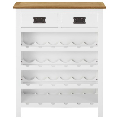 vidaXL Weinschrank 72x32x90 cm Eiche Massivholz