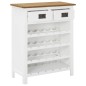 vidaXL Weinschrank 72x32x90 cm Eiche Massivholz vidaXL Weinschrank 72x32x90 cm Eiche Massivholz
