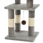 vidaXL Katzen-Kratzbaum mit Sisal-Kratzsäulen 65 cm Grau vidaXL Katzen-Kratzbaum mit Sisal-Kratzsäulen 65 cm Grau