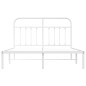 vidaXL Bettgestell mit Kopfteil Metall Weiß 140x200 cm vidaXL Bettgestell mit Kopfteil Metall Weiß 140x200 cm