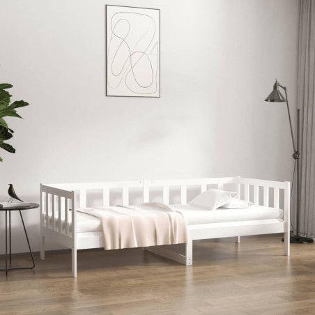 vidaXL Tagesbett Weiß 90x190 cm Massivholz Kiefer