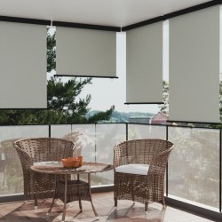 vidaXL Balkon-Seitenmarkise 122x250 cm Grau