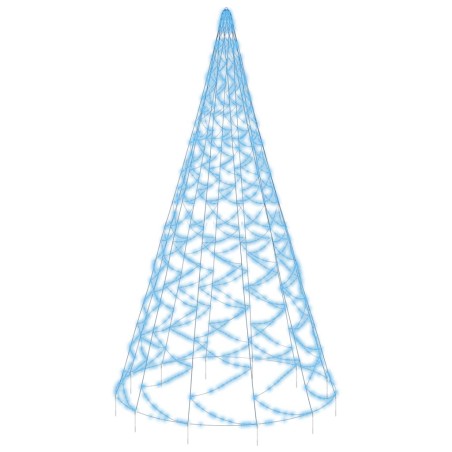 vidaXL LED-Weihnachtsbaum für Fahnenmast Blau 3000 LEDs 800 cm