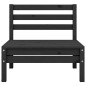 vidaXL Garten-Mittelsofas 2 Stk. Schwarz Kiefer Massivholz vidaXL Garten-Mittelsofas 2 Stk. Schwarz Kiefer Massivholz