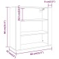 vidaXL Wandschrank Weiß 80x33x80 cm Holzwerkstoff vidaXL Wandschrank Weiß 80x33x80 cm Holzwerkstoff