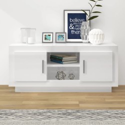 vidaXL TV-Schrank Hochglanz-Weiß 102x35x45 cm Holzwerkstoff