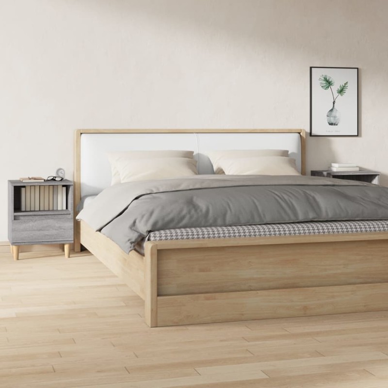 vidaXL Nachttische 2 Stk. Grau Sonoma 40x35x50 cm vidaXL Nachttische 2 Stk. Grau Sonoma 40x35x50 cm