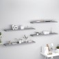 vidaXL Schwebende Wandregale 4 Stk. Grau 120x23,5x3,8 cm MDF vidaXL Schwebende Wandregale 4 Stk. Grau 120x23,5x3,8 cm MDF
