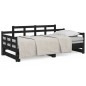 vidaXL Tagesbett Ausziehbar Schwarz Massivholz Kiefer 2x(90x200) cm vidaXL Tagesbett Ausziehbar Schwarz Massivholz Kiefer 2x(90x200) cm