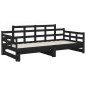 vidaXL Tagesbett Ausziehbar Schwarz Massivholz Kiefer 2x(90x200) cm vidaXL Tagesbett Ausziehbar Schwarz Massivholz Kiefer 2x(90x200) cm